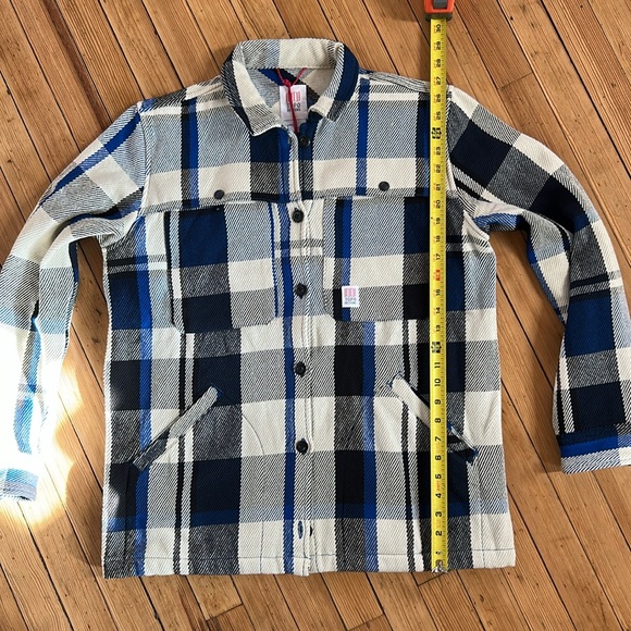 Topo Designs Mountain Shirt Jacket - Natural/black Plaid - Large - Picture 4 of 4